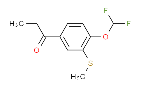 CAS No. 1804146-59-5, 1-(4-(Difluoromethoxy)-3-(methylthio)phenyl)propan-1-one