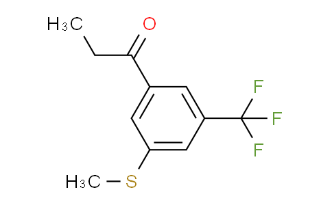 CAS No. 1806453-71-3, 1-(3-(Methylthio)-5-(trifluoromethyl)phenyl)propan-1-one