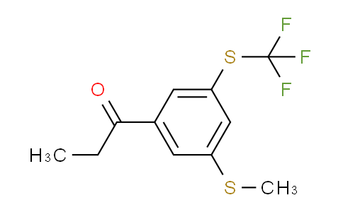 CAS No. 1806457-31-7, 1-(3-(Methylthio)-5-(trifluoromethylthio)phenyl)propan-1-one