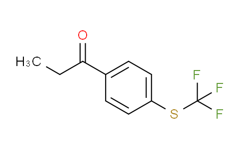 CAS No. 1443326-76-8, 1-(4-(Trifluoromethylthio)phenyl)propan-1-one