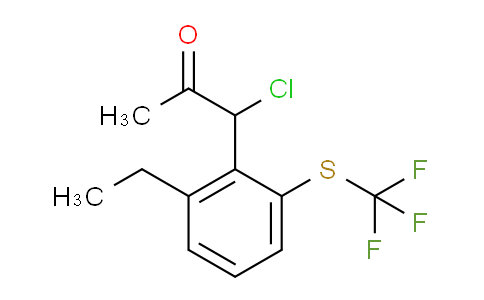 CAS No. 1804048-29-0, 1-Chloro-1-(2-ethyl-6-(trifluoromethylthio)phenyl)propan-2-one