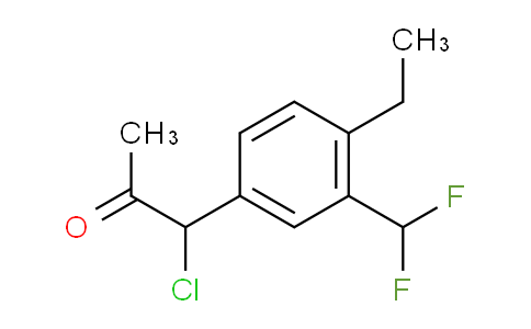 CAS No. 1804235-53-7, 1-Chloro-1-(3-(difluoromethyl)-4-ethylphenyl)propan-2-one