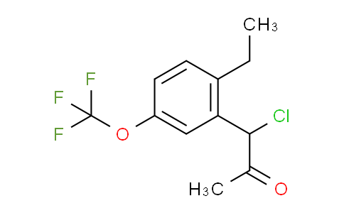 CAS No. 1803727-45-8, 1-Chloro-1-(2-ethyl-5-(trifluoromethoxy)phenyl)propan-2-one