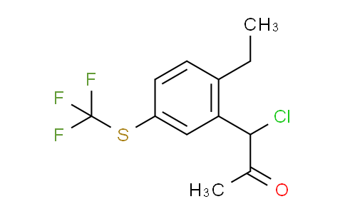 CAS No. 1805699-72-2, 1-Chloro-1-(2-ethyl-5-(trifluoromethylthio)phenyl)propan-2-one