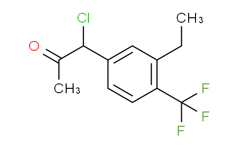 CAS No. 1804287-74-8, 1-Chloro-1-(3-ethyl-4-(trifluoromethyl)phenyl)propan-2-one