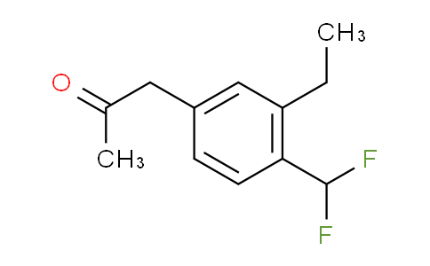 CAS No. 1806448-32-7, 1-(4-(Difluoromethyl)-3-ethylphenyl)propan-2-one