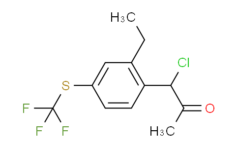 CAS No. 1806602-30-1, 1-Chloro-1-(2-ethyl-4-(trifluoromethylthio)phenyl)propan-2-one