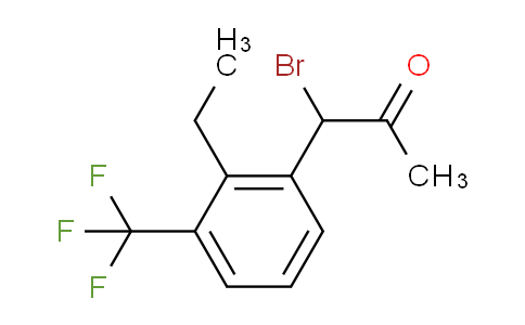 CAS No. 1803725-20-3, 1-Bromo-1-(2-ethyl-3-(trifluoromethyl)phenyl)propan-2-one