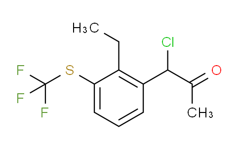 CAS No. 1806560-37-1, 1-Chloro-1-(2-ethyl-3-(trifluoromethylthio)phenyl)propan-2-one