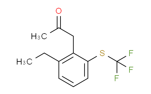 CAS No. 1806408-25-2, 1-(2-Ethyl-6-(trifluoromethylthio)phenyl)propan-2-one