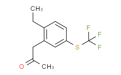 CAS No. 1804154-09-3, 1-(2-Ethyl-5-(trifluoromethylthio)phenyl)propan-2-one