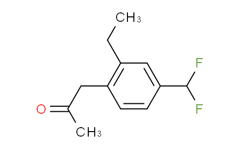 CAS No. 1804037-74-8, 1-(4-(Difluoromethyl)-2-ethylphenyl)propan-2-one