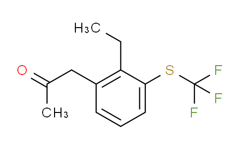 CAS No. 1804288-60-5, 1-(2-Ethyl-3-(trifluoromethylthio)phenyl)propan-2-one