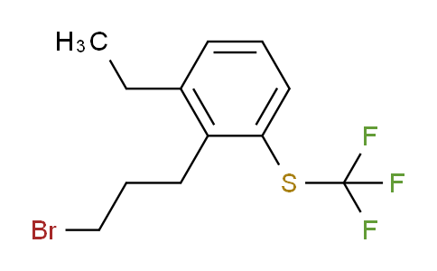 CAS No. 1803725-49-6, 1-(3-Bromopropyl)-2-ethyl-6-(trifluoromethylthio)benzene