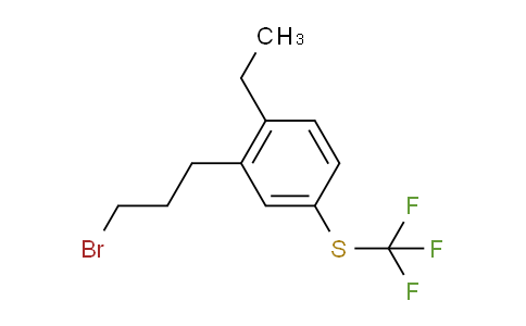 CAS No. 1806675-17-1, 1-(3-Bromopropyl)-2-ethyl-5-(trifluoromethylthio)benzene