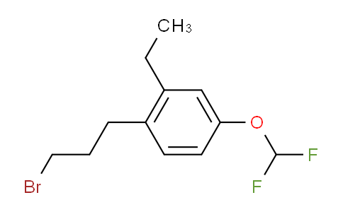 CAS No. 1806554-11-9, 1-(3-Bromopropyl)-4-(difluoromethoxy)-2-ethylbenzene