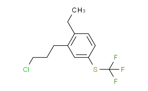 CAS No. 1806559-68-1, 1-(3-Chloropropyl)-2-ethyl-5-(trifluoromethylthio)benzene