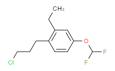 CAS No. 1806383-30-1, 1-(3-Chloropropyl)-4-(difluoromethoxy)-2-ethylbenzene