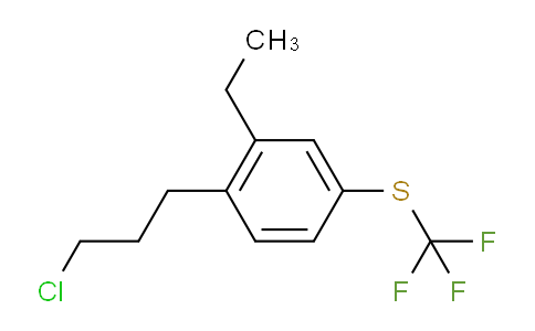 CAS No. 1804175-19-6, 1-(3-Chloropropyl)-2-ethyl-4-(trifluoromethylthio)benzene