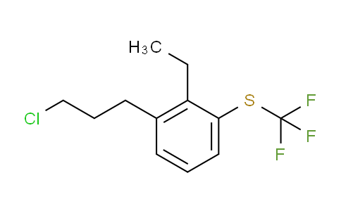 CAS No. 1804153-70-5, 1-(3-Chloropropyl)-2-ethyl-3-(trifluoromethylthio)benzene