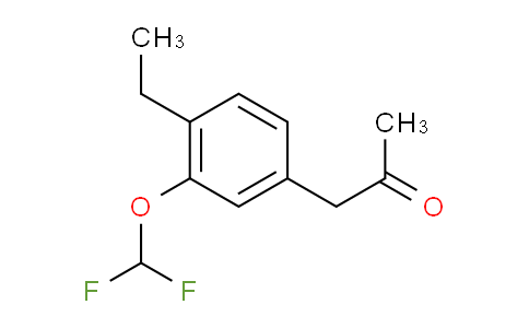 CAS No. 1805892-12-9, 1-(3-(Difluoromethoxy)-4-ethylphenyl)propan-2-one