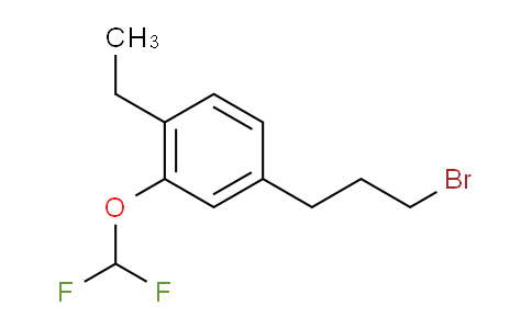 CAS No. 1805891-74-0, 1-(3-Bromopropyl)-3-(difluoromethoxy)-4-ethylbenzene