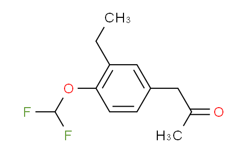 CAS No. 1804278-90-7, 1-(4-(Difluoromethoxy)-3-ethylphenyl)propan-2-one