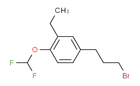 CAS No. 1804274-49-4, 1-(3-Bromopropyl)-4-(difluoromethoxy)-3-ethylbenzene