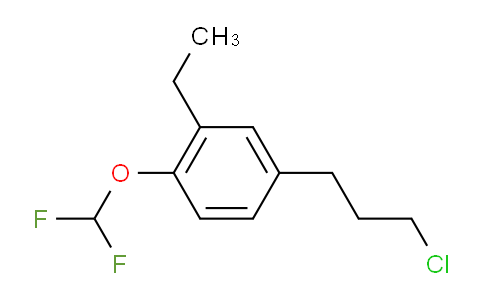 CAS No. 1804187-77-6, 1-(3-Chloropropyl)-4-(difluoromethoxy)-3-ethylbenzene