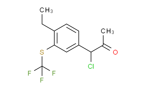 CAS No. 1806560-47-3, 1-Chloro-1-(4-ethyl-3-(trifluoromethylthio)phenyl)propan-2-one