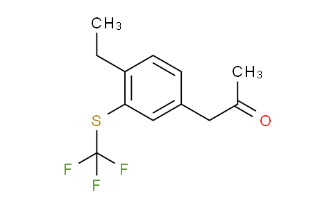CAS No. 1805757-09-8, 1-(4-Ethyl-3-(trifluoromethylthio)phenyl)propan-2-one