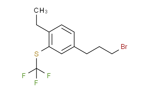 CAS No. 1805853-72-8, 1-(3-Bromopropyl)-4-ethyl-3-(trifluoromethylthio)benzene