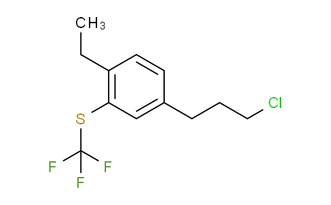 CAS No. 1805897-05-5, 1-(3-Chloropropyl)-4-ethyl-3-(trifluoromethylthio)benzene