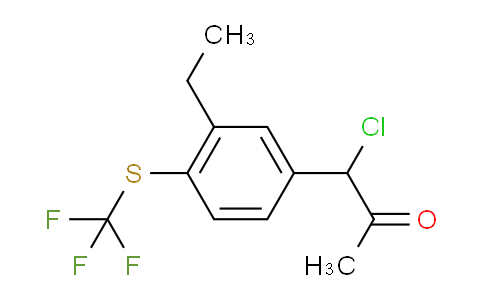 CAS No. 1806408-63-8, 1-Chloro-1-(3-ethyl-4-(trifluoromethylthio)phenyl)propan-2-one