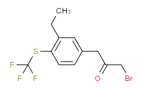 CAS No. 1806627-10-0, 1-Bromo-3-(3-ethyl-4-(trifluoromethylthio)phenyl)propan-2-one