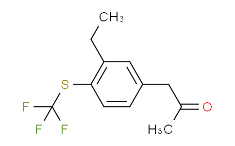 CAS No. 1805699-57-3, 1-(3-Ethyl-4-(trifluoromethylthio)phenyl)propan-2-one