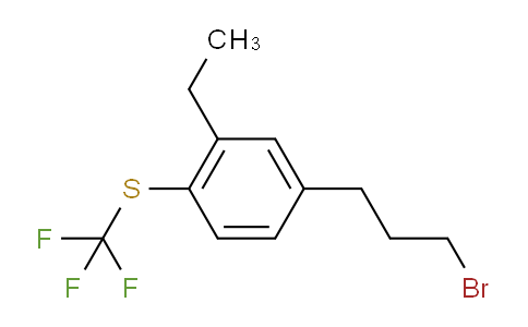 CAS No. 1804288-48-9, 1-(3-Bromopropyl)-3-ethyl-4-(trifluoromethylthio)benzene