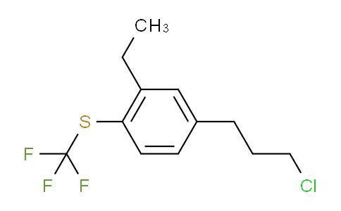 CAS No. 1806675-19-3, 1-(3-Chloropropyl)-3-ethyl-4-(trifluoromethylthio)benzene