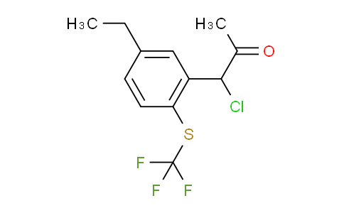 CAS No. 1804186-00-2, 1-Chloro-1-(5-ethyl-2-(trifluoromethylthio)phenyl)propan-2-one