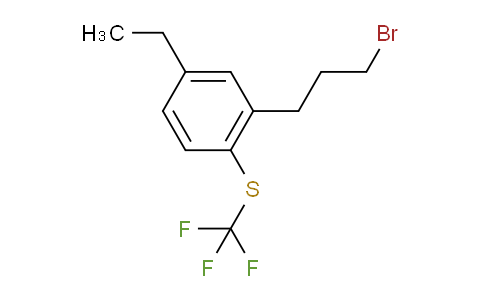 CAS No. 1806408-03-6, 1-(3-Bromopropyl)-5-ethyl-2-(trifluoromethylthio)benzene