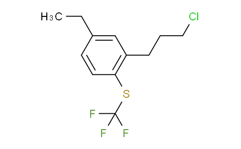 CAS No. 1806445-50-0, 1-(3-Chloropropyl)-5-ethyl-2-(trifluoromethylthio)benzene