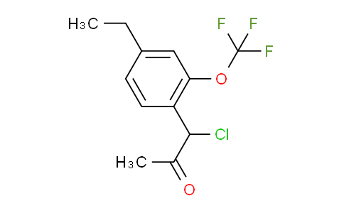 CAS No. 1804174-44-4, 1-Chloro-1-(4-ethyl-2-(trifluoromethoxy)phenyl)propan-2-one