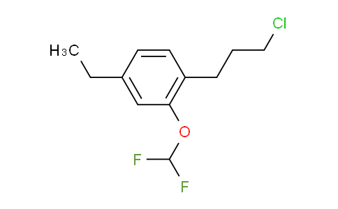 CAS No. 1805872-75-6, 1-(3-Chloropropyl)-2-(difluoromethoxy)-4-ethylbenzene