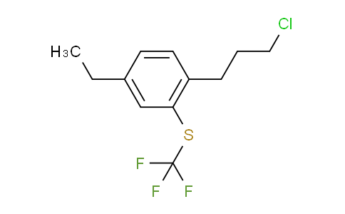 CAS No. 1803725-55-4, 1-(3-Chloropropyl)-4-ethyl-2-(trifluoromethylthio)benzene