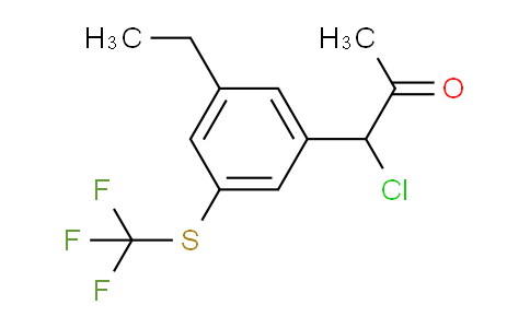 CAS No. 1806446-21-8, 1-Chloro-1-(3-ethyl-5-(trifluoromethylthio)phenyl)propan-2-one