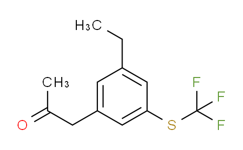 CAS No. 1806626-94-7, 1-(3-Ethyl-5-(trifluoromethylthio)phenyl)propan-2-one
