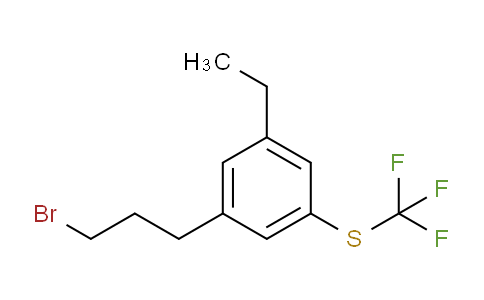 CAS No. 1804246-74-9, 1-(3-Bromopropyl)-3-ethyl-5-(trifluoromethylthio)benzene