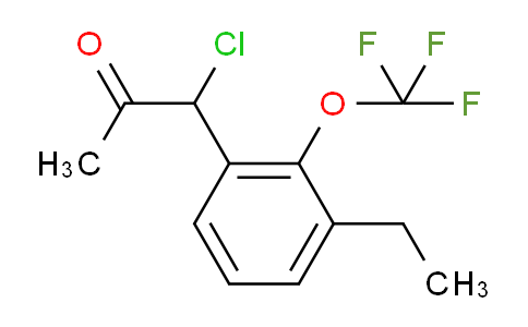 CAS No. 1804049-96-4, 1-Chloro-1-(3-ethyl-2-(trifluoromethoxy)phenyl)propan-2-one