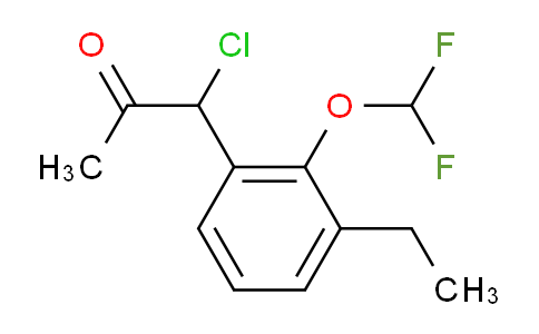 CAS No. 1804135-04-3, 1-Chloro-1-(2-(difluoromethoxy)-3-ethylphenyl)propan-2-one
