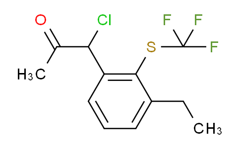 CAS No. 1804175-73-2, 1-Chloro-1-(3-ethyl-2-(trifluoromethylthio)phenyl)propan-2-one